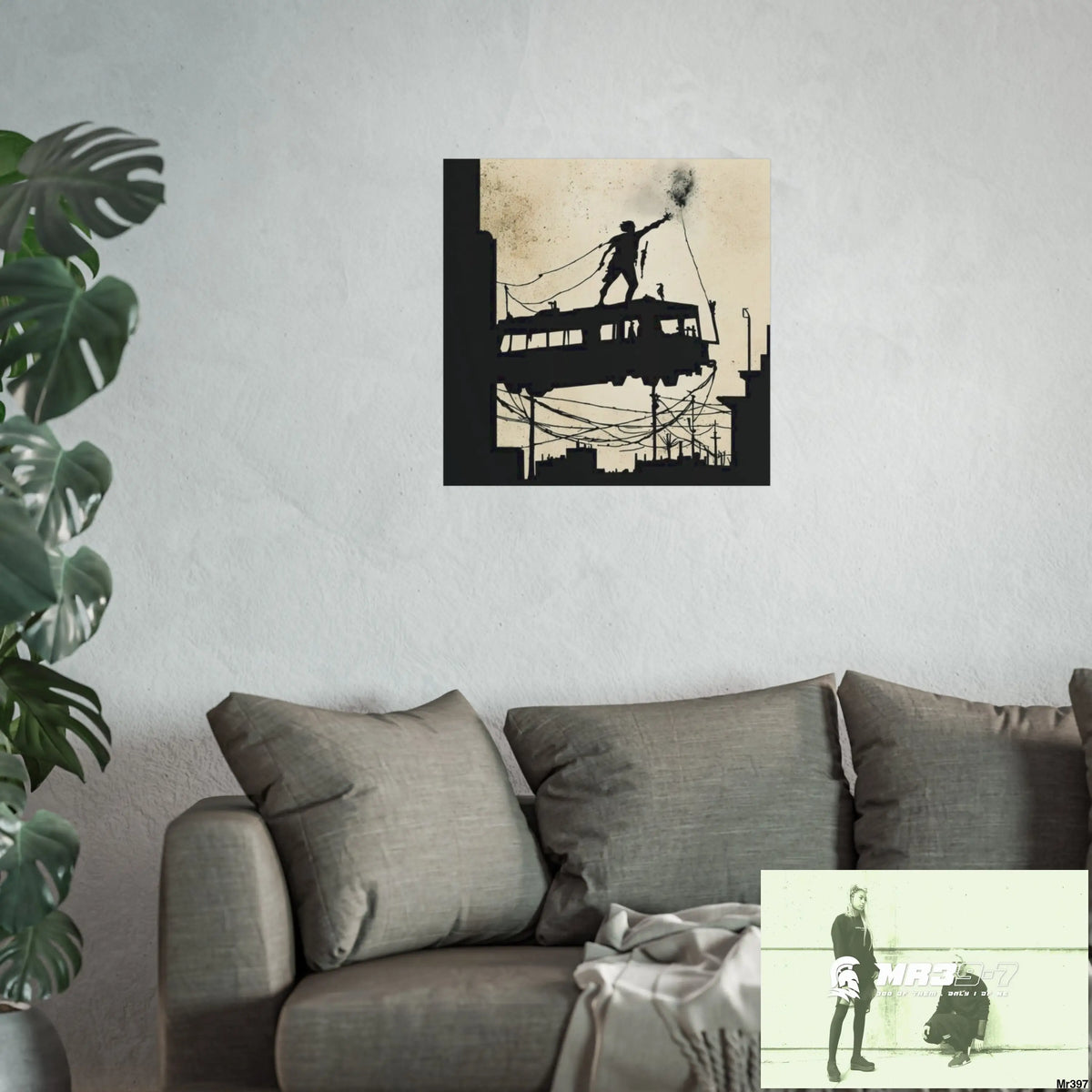 Banksy Style DAHAB GOLD SCENE 9“THE BREAK → THE HIGH MAST → THE JUMP → THE POLICE STATION ROOF”no 3 Fine Art Posters