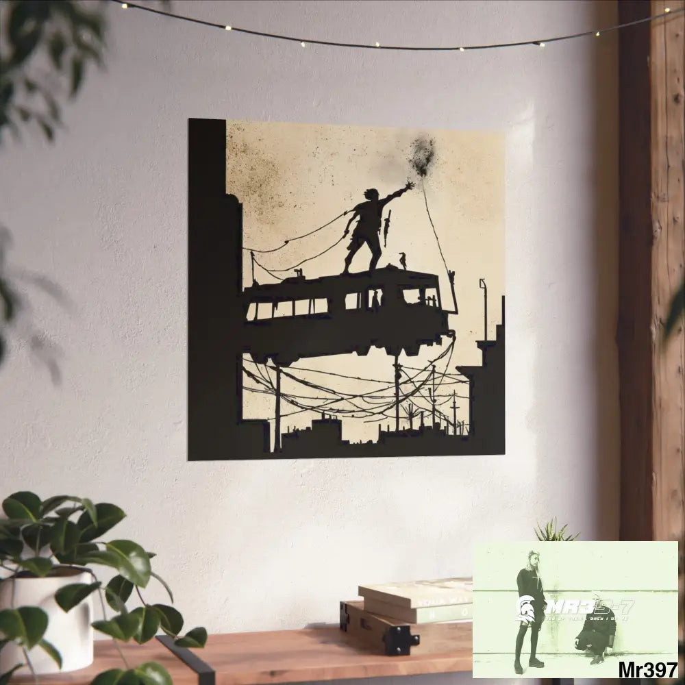 Banksy Style DAHAB GOLD SCENE 9“THE BREAK → THE HIGH MAST → THE JUMP → THE POLICE STATION ROOF”no 3 Fine Art Posters