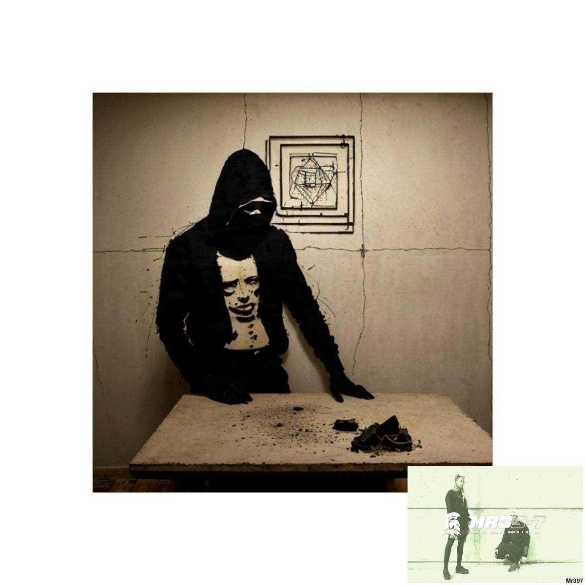 Banksy Style DAHAB GOLD —Writing the Instructions No 1 Fine Art Posters 16″ x 16″ / Matte Poster