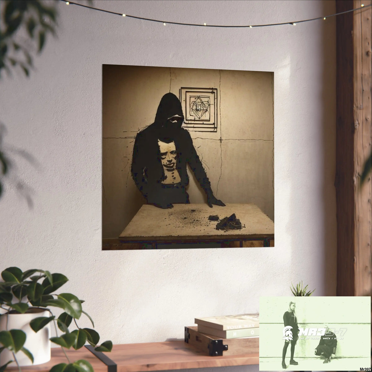 Banksy Style DAHAB GOLD —Writing the Instructions No 1 Fine Art Posters Poster