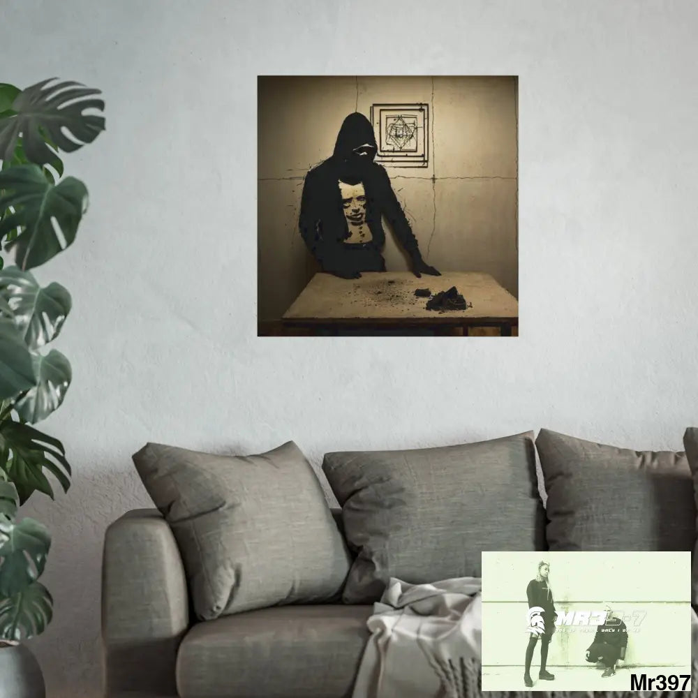 Banksy Style DAHAB GOLD —Writing the Instructions No 1 Fine Art Posters Poster