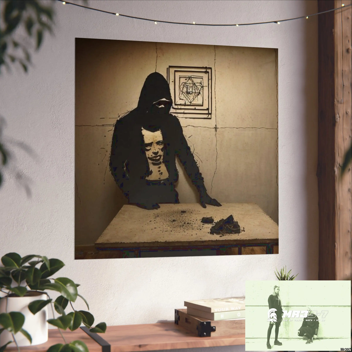 Banksy Style DAHAB GOLD —Writing the Instructions No 1 Fine Art Posters Poster