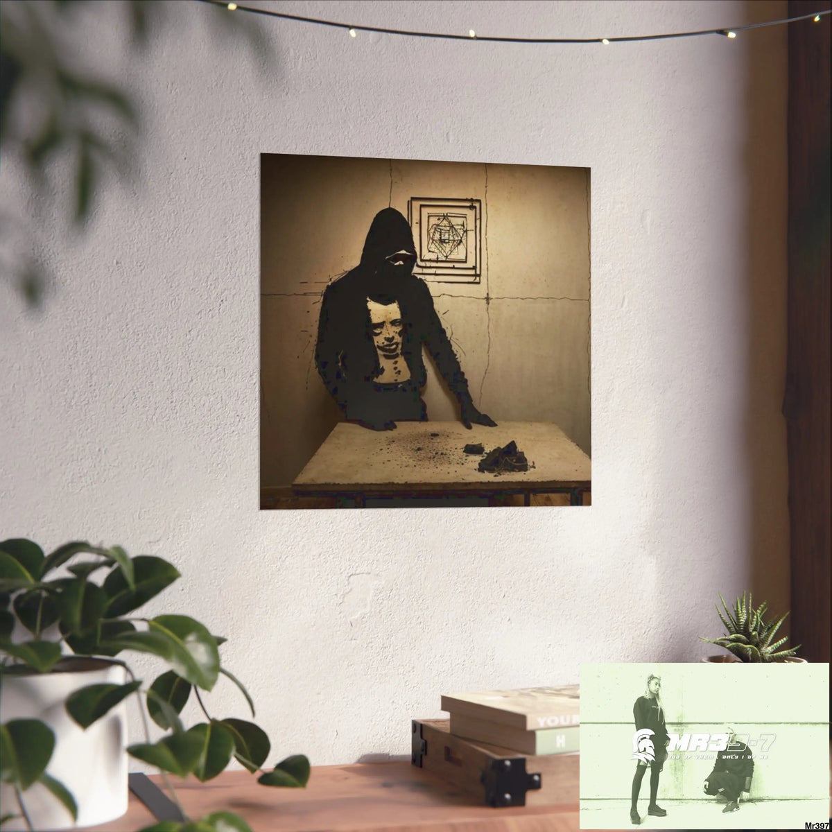 Banksy Style DAHAB GOLD —Writing the Instructions No 1 Fine Art Posters Poster