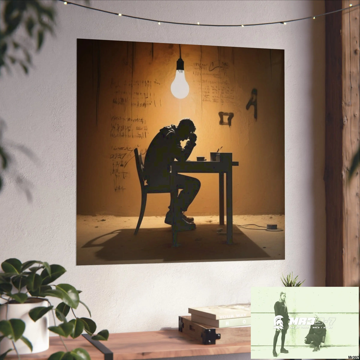 Banksy Style DAHAB GOLD —Writing the Instructions No 2 Fine Art Posters Poster