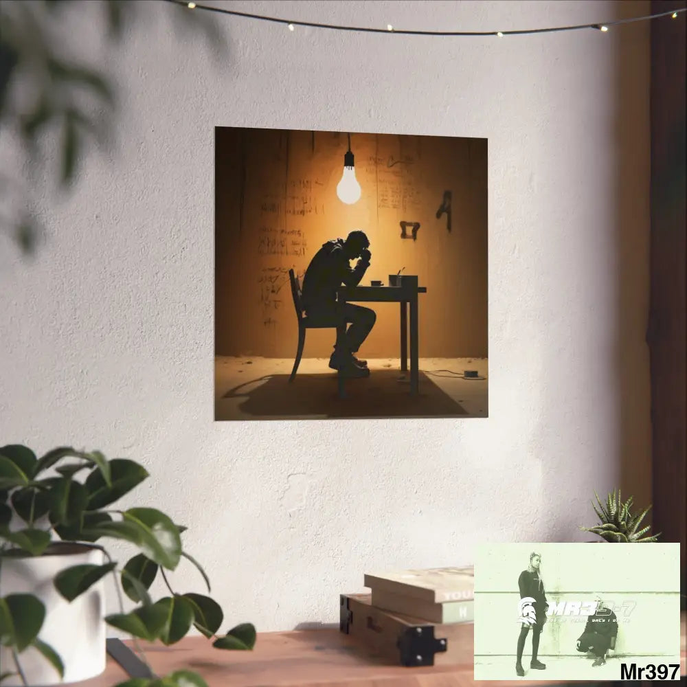 Banksy Style DAHAB GOLD —Writing the Instructions No 2 Fine Art Posters Poster