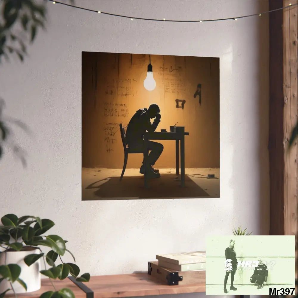 Banksy Style DAHAB GOLD —Writing the Instructions No 2 Fine Art Posters Poster