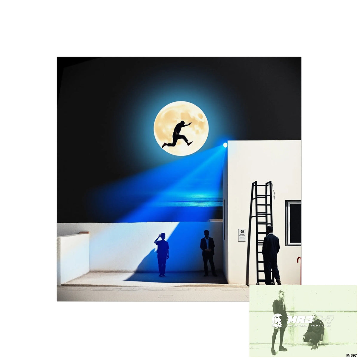 Banksy Style Escape - Break the cycle of death Dahab Egypt no 1 Fine Art Posters 30″ x 30″ / Matte Poster