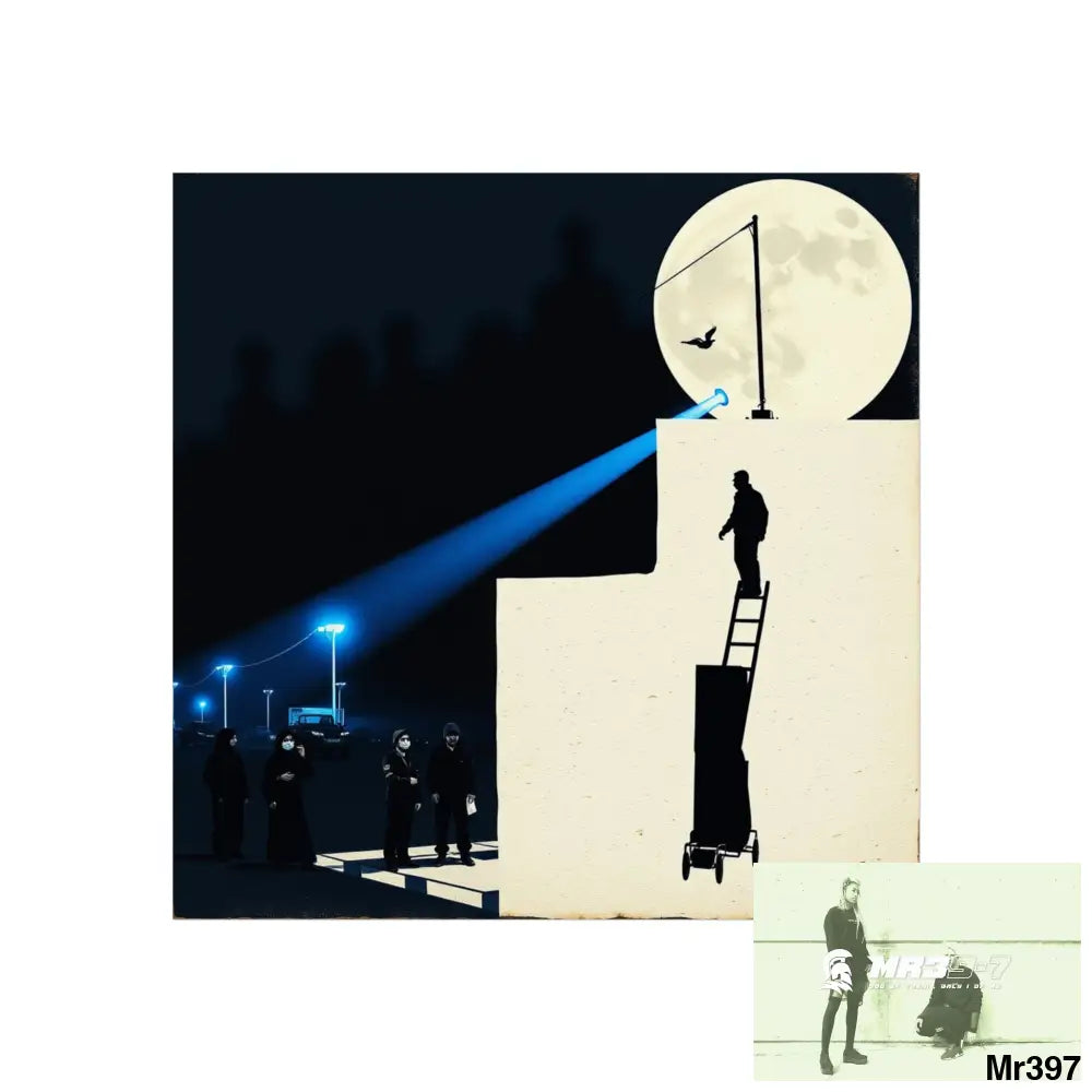 Banksy Style Escape - Break the cycle of death Dahab Egypt no 3 Fine Art Posters 16″ x 16″ / Matte Poster