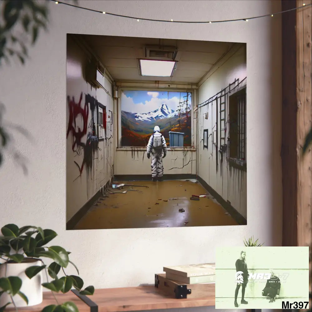 Banksy Style Escape from Hergest Assassination fail Nov -Dec 2013 no 12 Fine Art Posters Poster