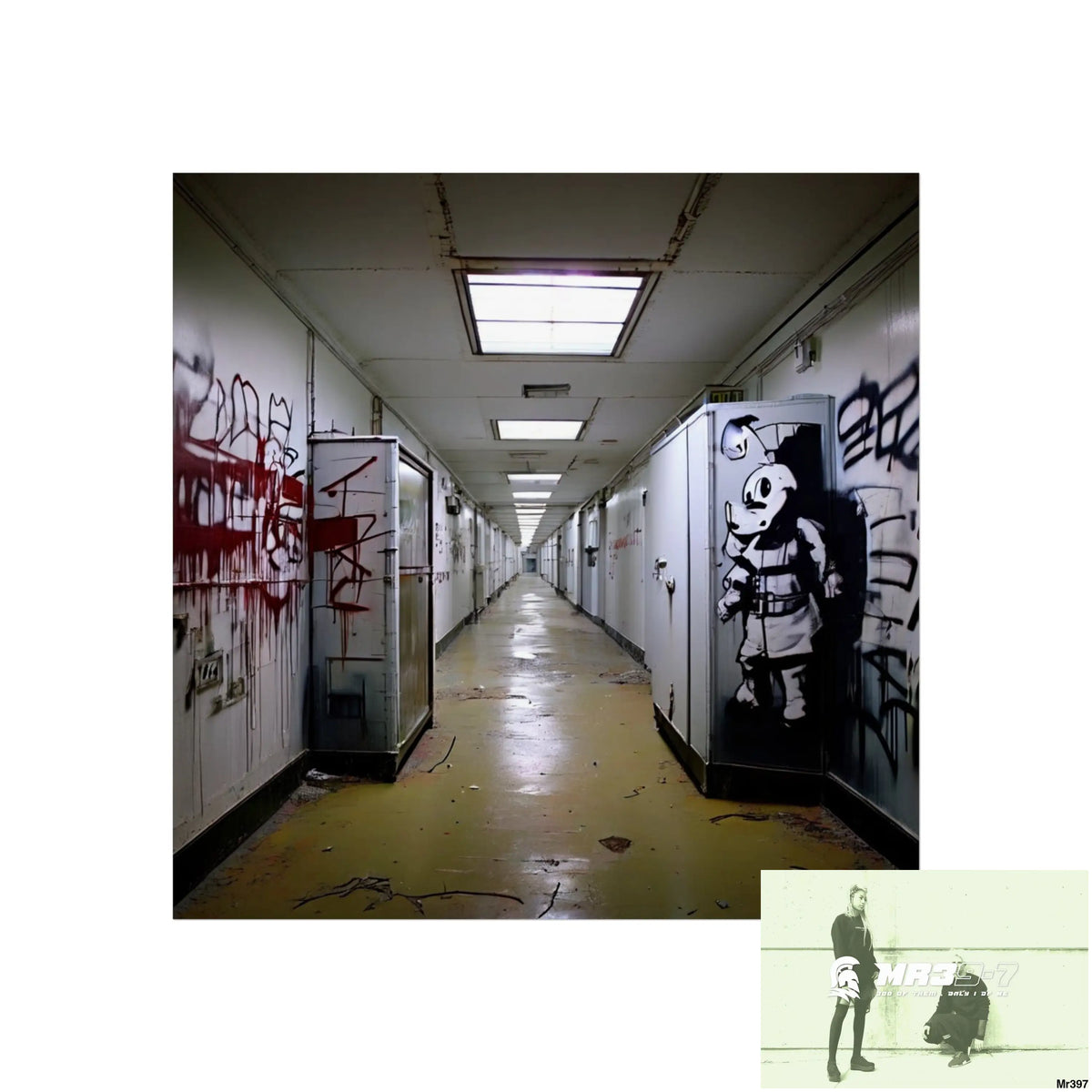 Banksy Style Escape from Hergest Assassination fail Nov -Dec 2013 no 14 Fine Art Posters 16″ x 16″ / Matte Poster