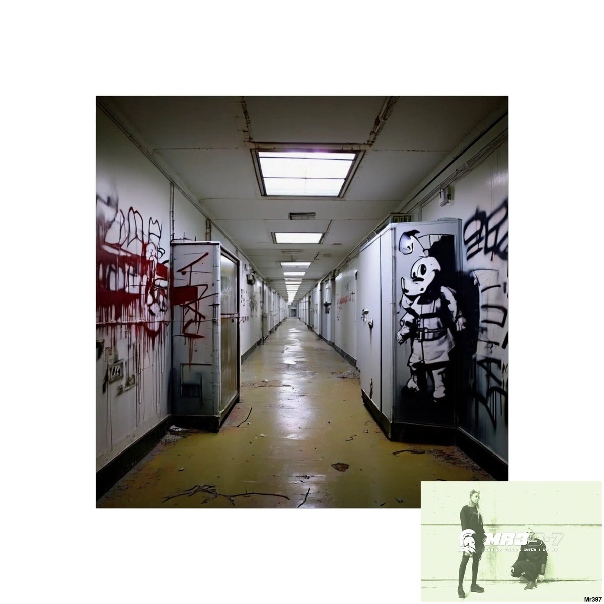 Banksy Style Escape from Hergest Assassination fail Nov -Dec 2013 no 14 Fine Art Posters 24″ x 24″ / Matte Poster