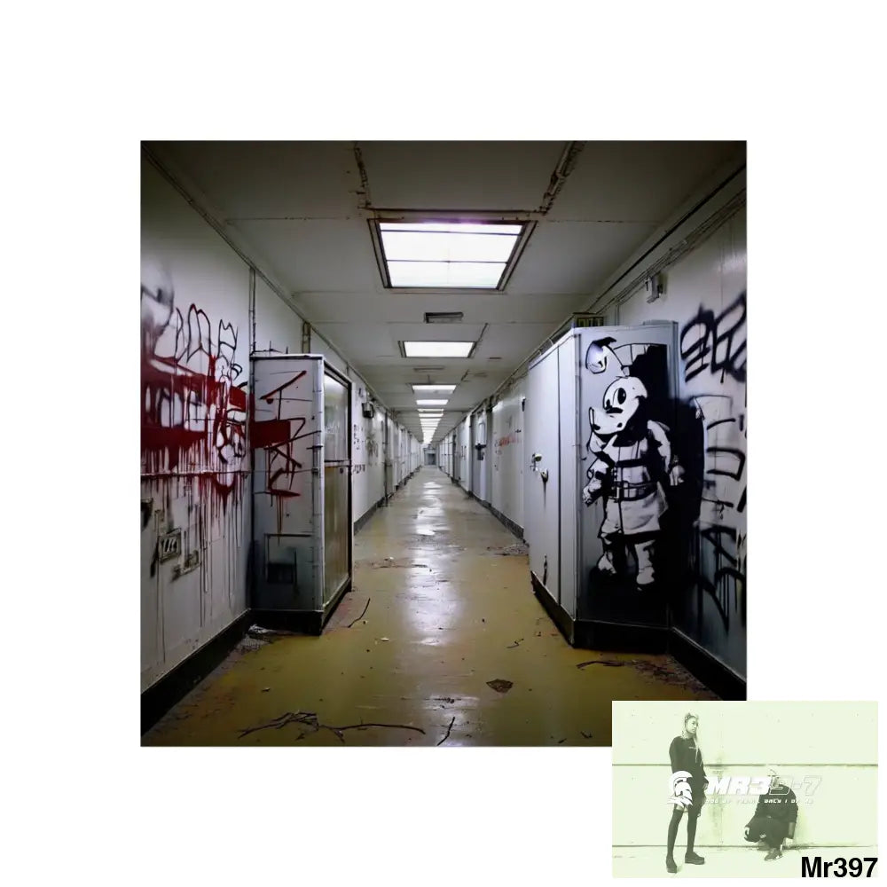 Banksy Style Escape from Hergest Assassination fail Nov -Dec 2013 no 14 Fine Art Posters 30″ x 30″ / Matte Poster