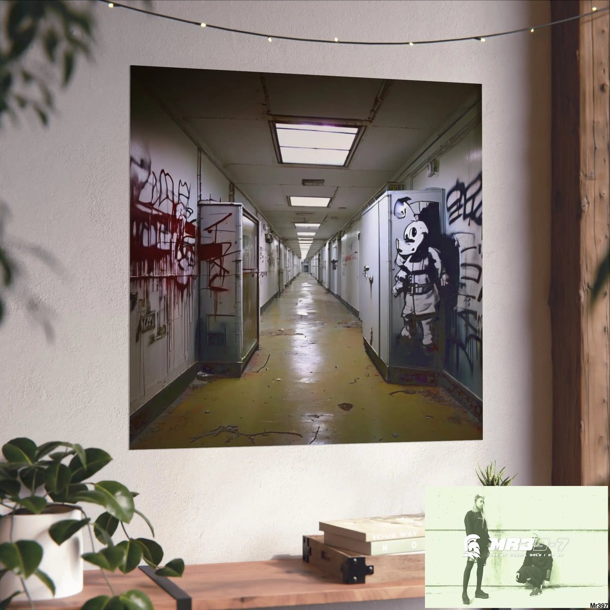 Banksy Style Escape from Hergest Assassination fail Nov -Dec 2013 no 14 Fine Art Posters Poster