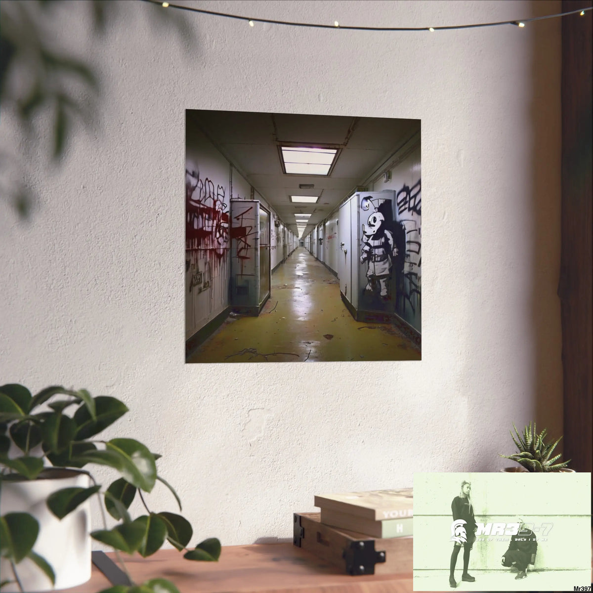 Banksy Style Escape from Hergest Assassination fail Nov -Dec 2013 no 14 Fine Art Posters Poster
