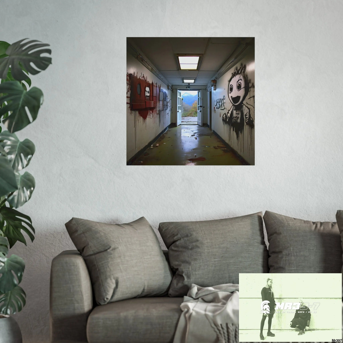 Banksy Style Escape from Hergest Assassination fail Nov -Dec 2013 no 15 Fine Art Posters Poster