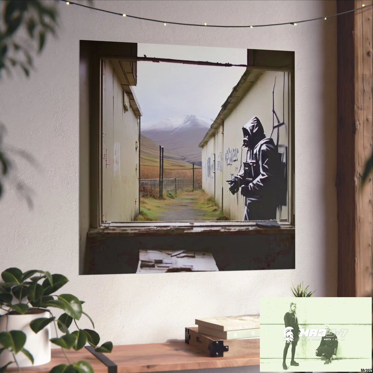 Banksy Style Escape from Hergest Assassination fail Nov -Dec 2013 no 18 Fine Art Posters Poster