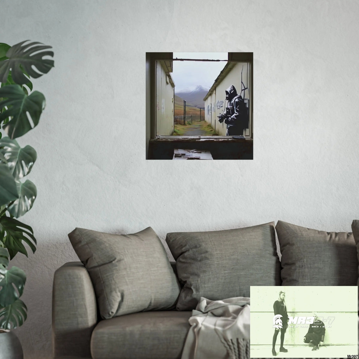 Banksy Style Escape from Hergest Assassination fail Nov -Dec 2013 no 18 Fine Art Posters Poster