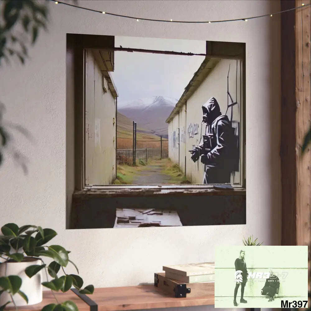 Banksy Style Escape from Hergest Assassination fail Nov -Dec 2013 no 18 Fine Art Posters Poster