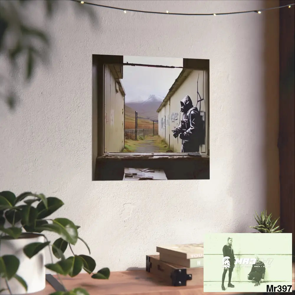 Banksy Style Escape from Hergest Assassination fail Nov -Dec 2013 no 18 Fine Art Posters Poster