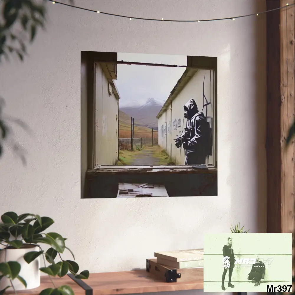 Banksy Style Escape from Hergest Assassination fail Nov -Dec 2013 no 18 Fine Art Posters Poster