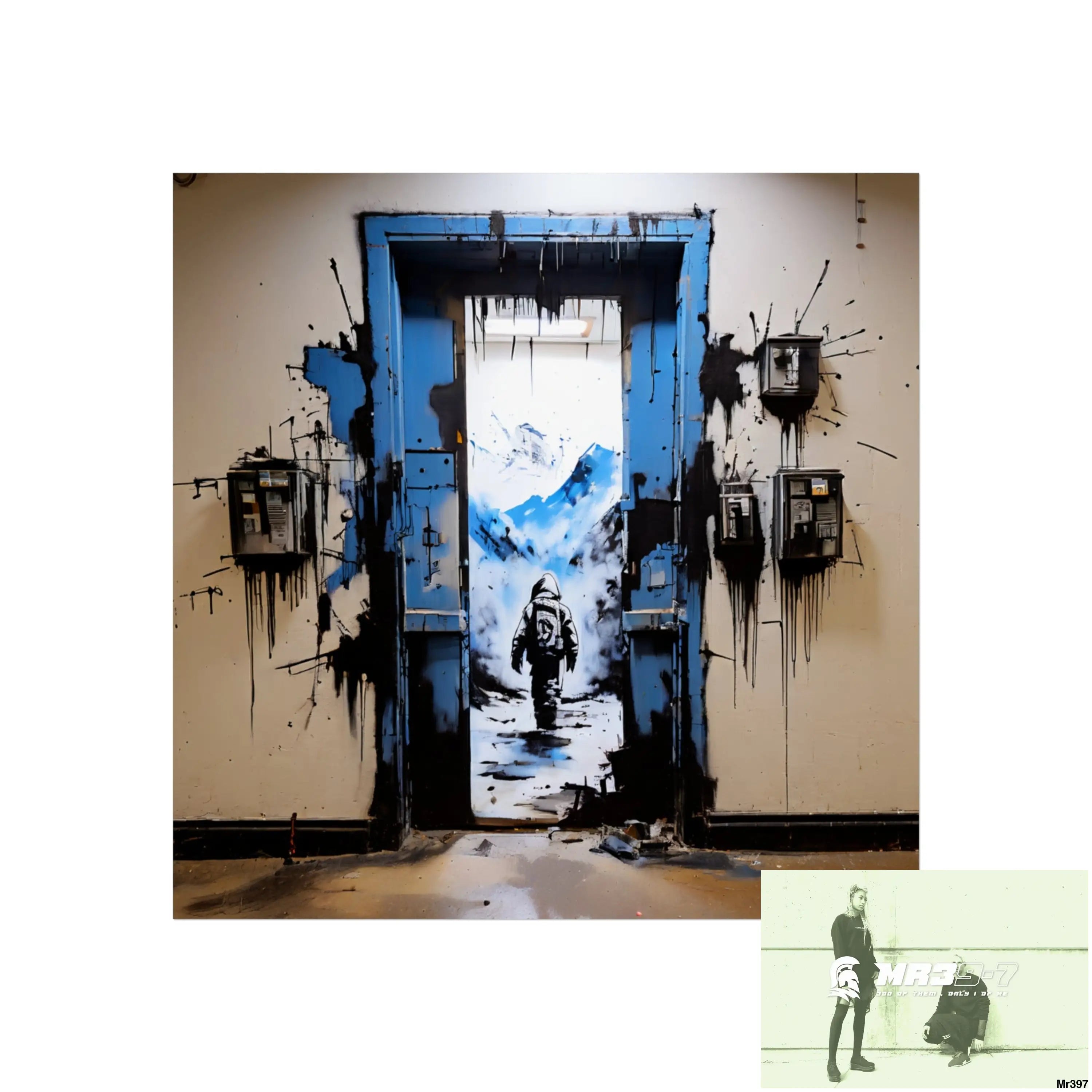 Banksy Style Escape from Hergest Assassination fail Nov -Dec 2013 no 2 Fine Art Posters 24″ x 24″ / Matte Poster