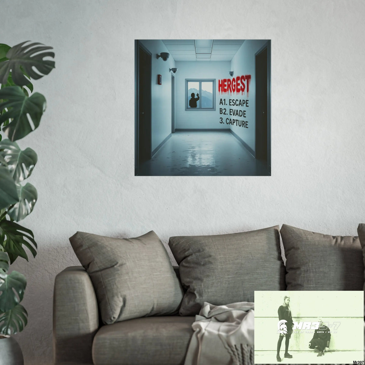 Banksy Style Escape from Hergest Assassination fail Nov -Dec 2013 no 5 Fine Art Posters Poster