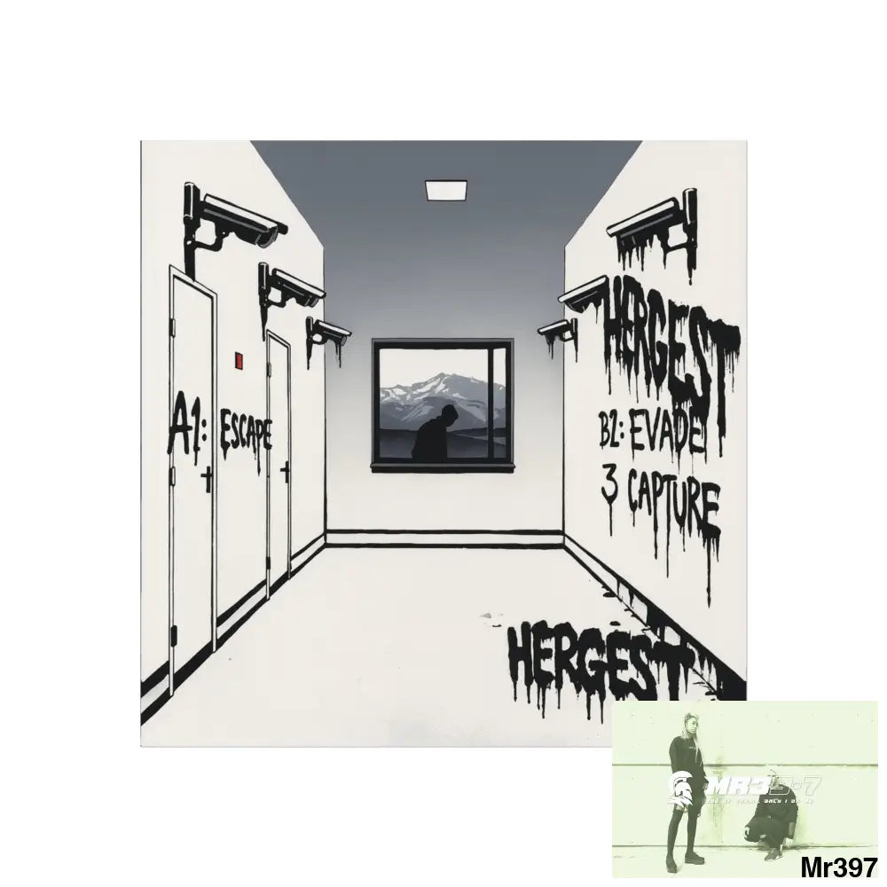 Banksy Style Escape from Hergest Assassination fail Nov -Dec 2013 no 6 Fine Art Posters 24″ x 24″ / Matte Poster