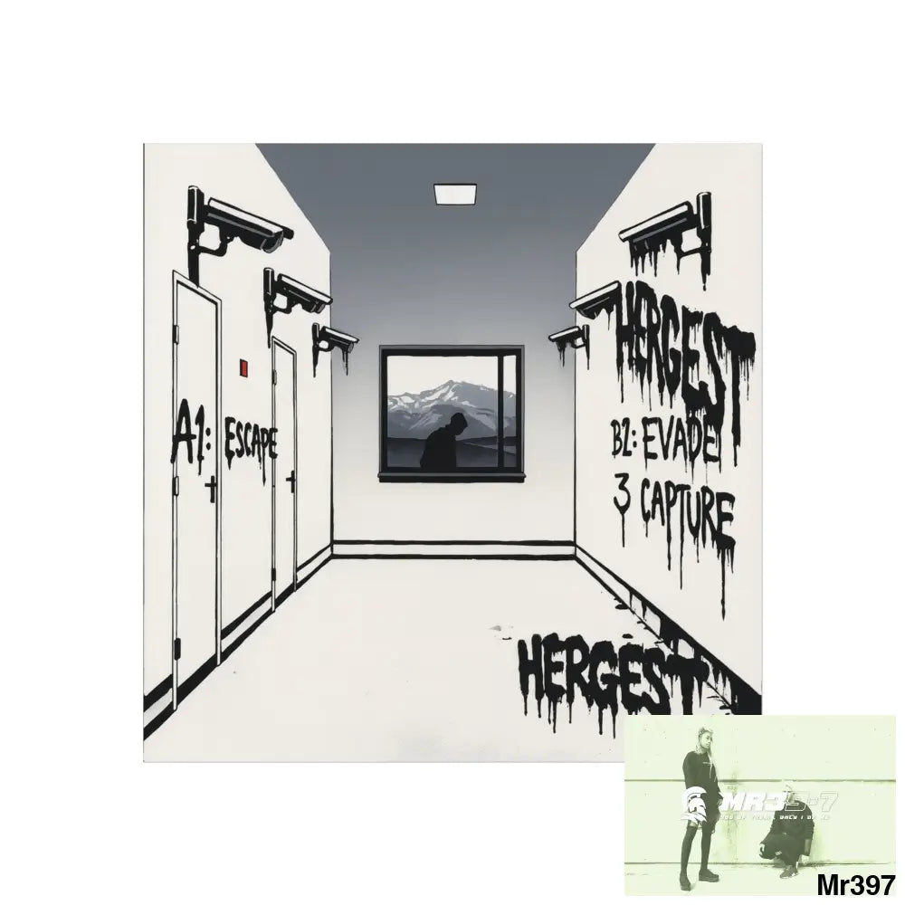 Banksy Style Escape from Hergest Assassination fail Nov -Dec 2013 no 6 Fine Art Posters 30″ x 30″ / Matte Poster