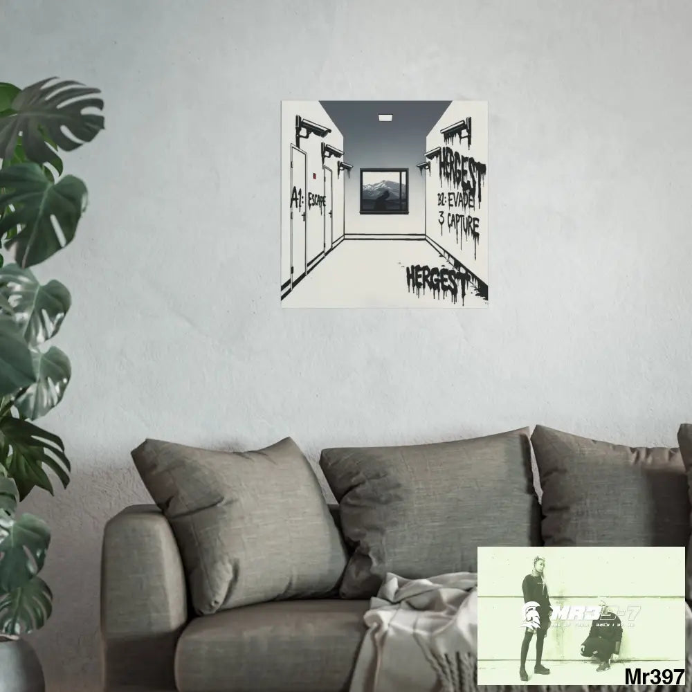 Banksy Style Escape from Hergest Assassination fail Nov -Dec 2013 no 6 Fine Art Posters Poster
