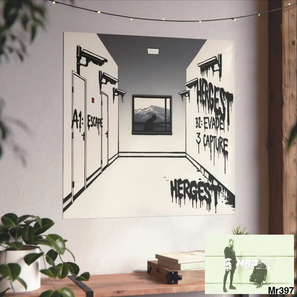 Banksy Style Escape from Hergest Assassination fail Nov -Dec 2013 no 6 Fine Art Posters Poster