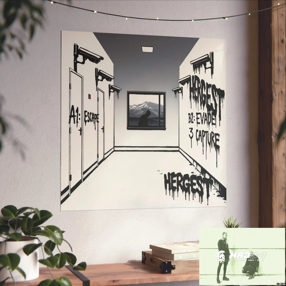 Banksy Style Escape from Hergest Assassination fail Nov -Dec 2013 no 6 Fine Art Posters Poster