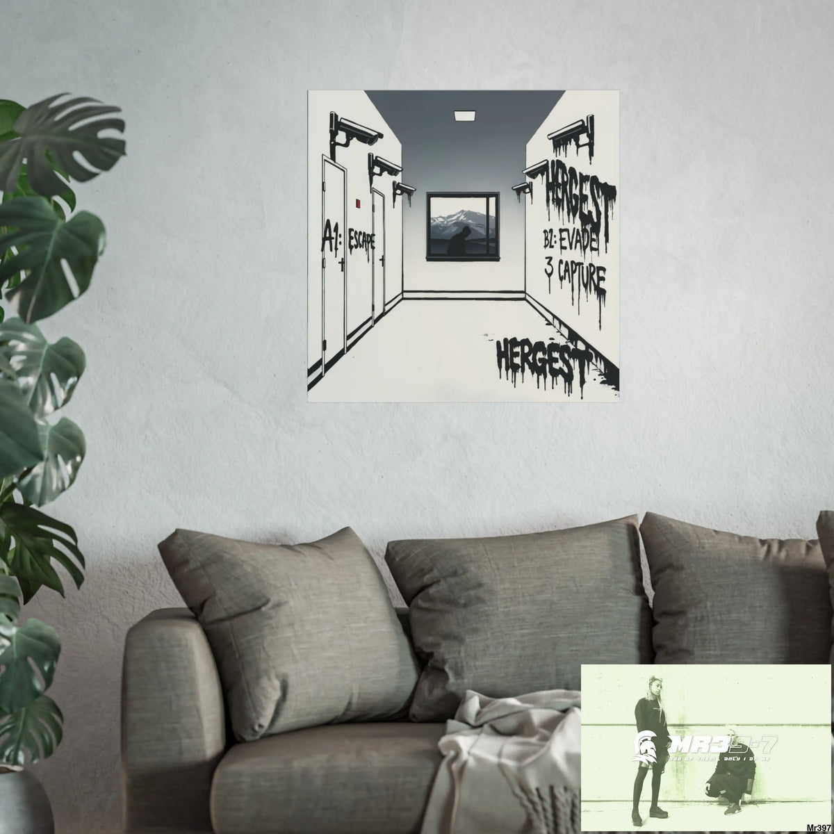 Banksy Style Escape from Hergest Assassination fail Nov -Dec 2013 no 6 Fine Art Posters Poster