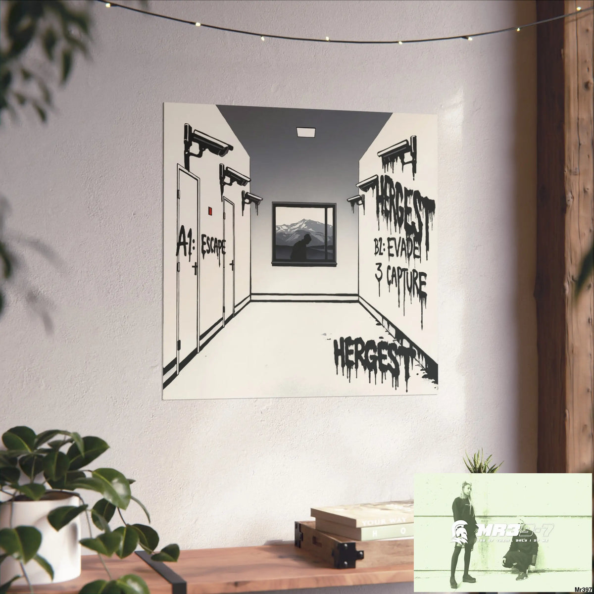 Banksy Style Escape from Hergest Assassination fail Nov -Dec 2013 no 6 Fine Art Posters Poster