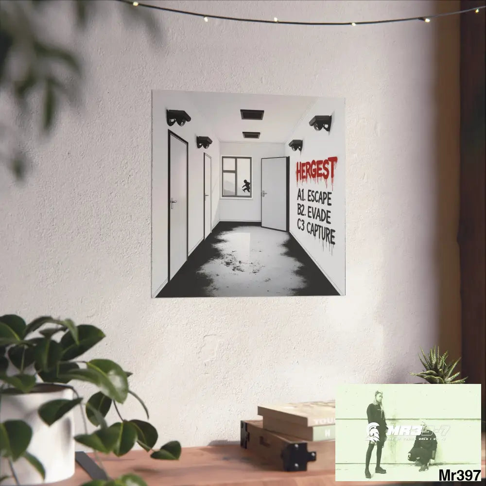 Banksy Style Escape from Hergest Assassination fail Nov -Dec 2013 no 7 Fine Art Posters Poster