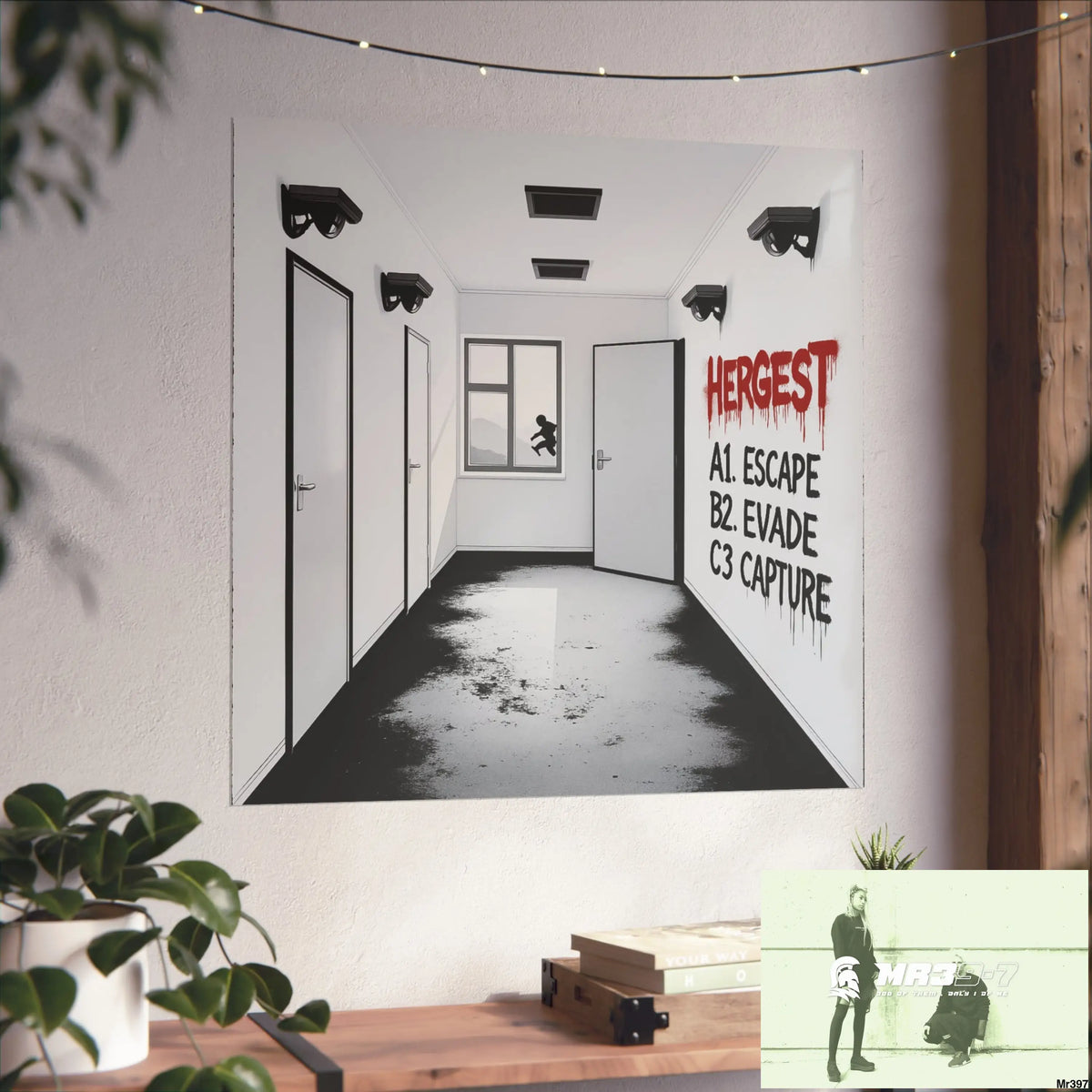 Banksy Style Escape from Hergest Assassination fail Nov -Dec 2013 no 7 Fine Art Posters Poster