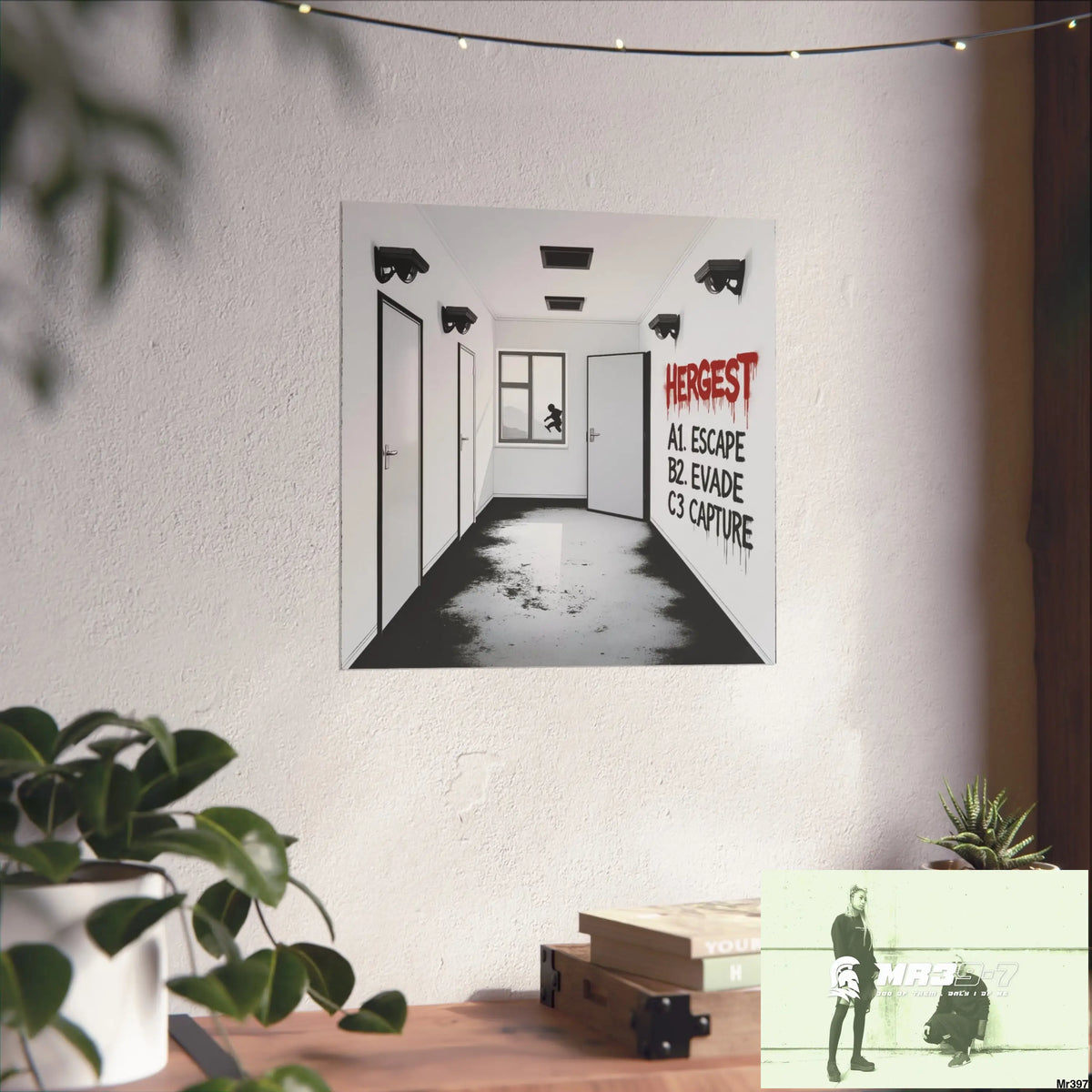 Banksy Style Escape from Hergest Assassination fail Nov -Dec 2013 no 7 Fine Art Posters Poster