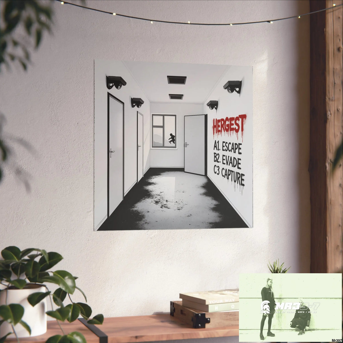 Banksy Style Escape from Hergest Assassination fail Nov -Dec 2013 no 7 Fine Art Posters Poster
