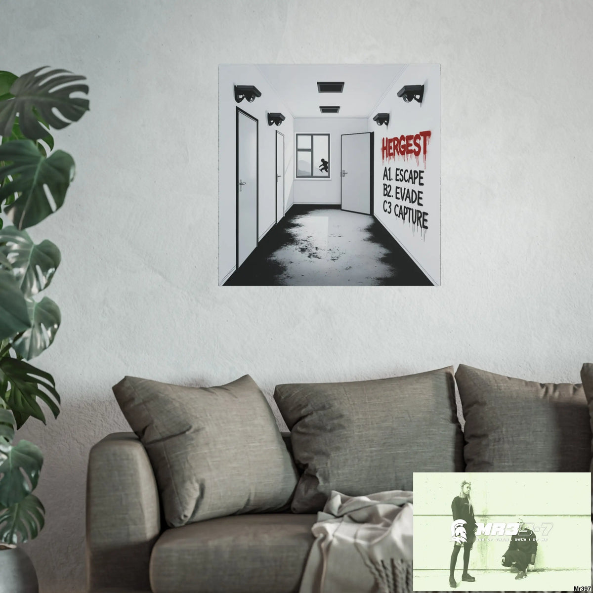 Banksy Style Escape from Hergest Assassination fail Nov -Dec 2013 no 7 Fine Art Posters Poster
