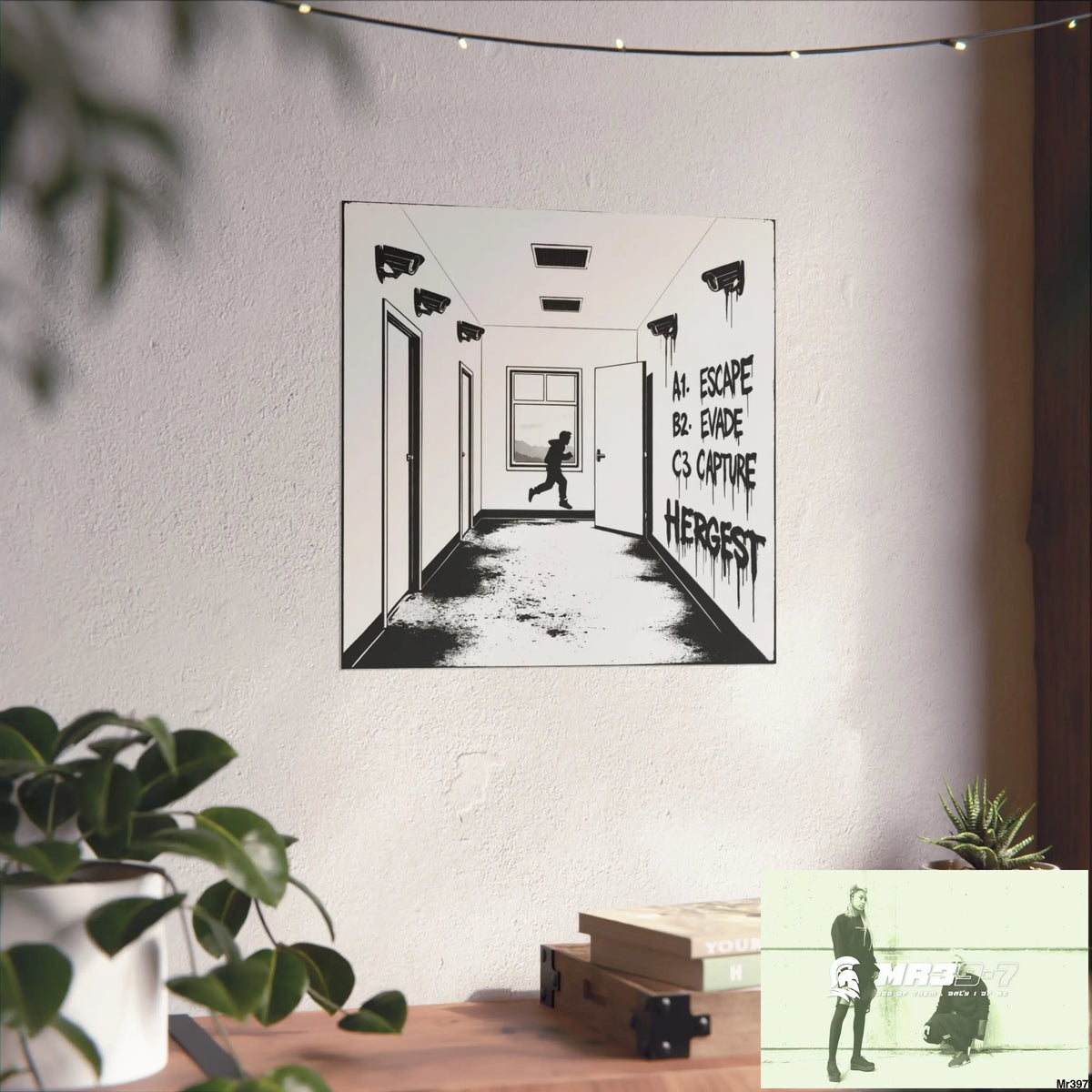 Banksy Style Escape from Hergest Assassination fail Nov -Dec 2013 no 8 Fine Art Posters Poster