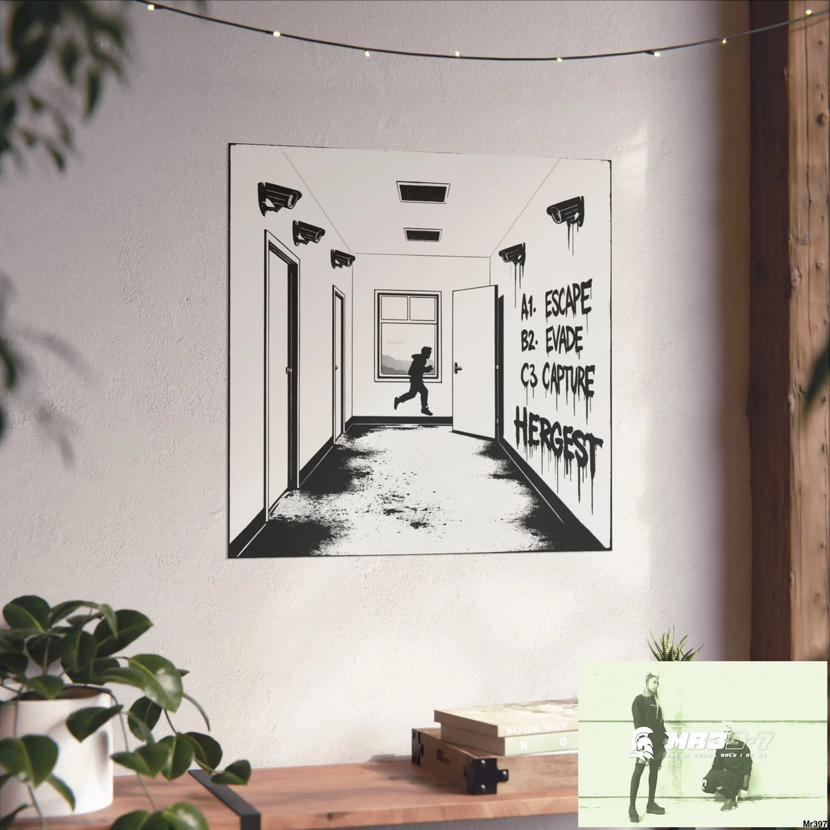 Banksy Style Escape from Hergest Assassination fail Nov -Dec 2013 no 8 Fine Art Posters Poster