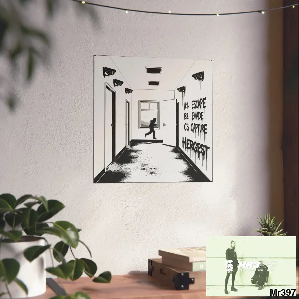 Banksy Style Escape from Hergest Assassination fail Nov -Dec 2013 no 8 Fine Art Posters Poster