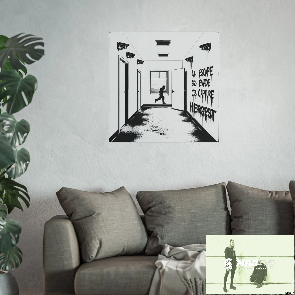 Banksy Style Escape from Hergest Assassination fail Nov -Dec 2013 no 8 Fine Art Posters Poster