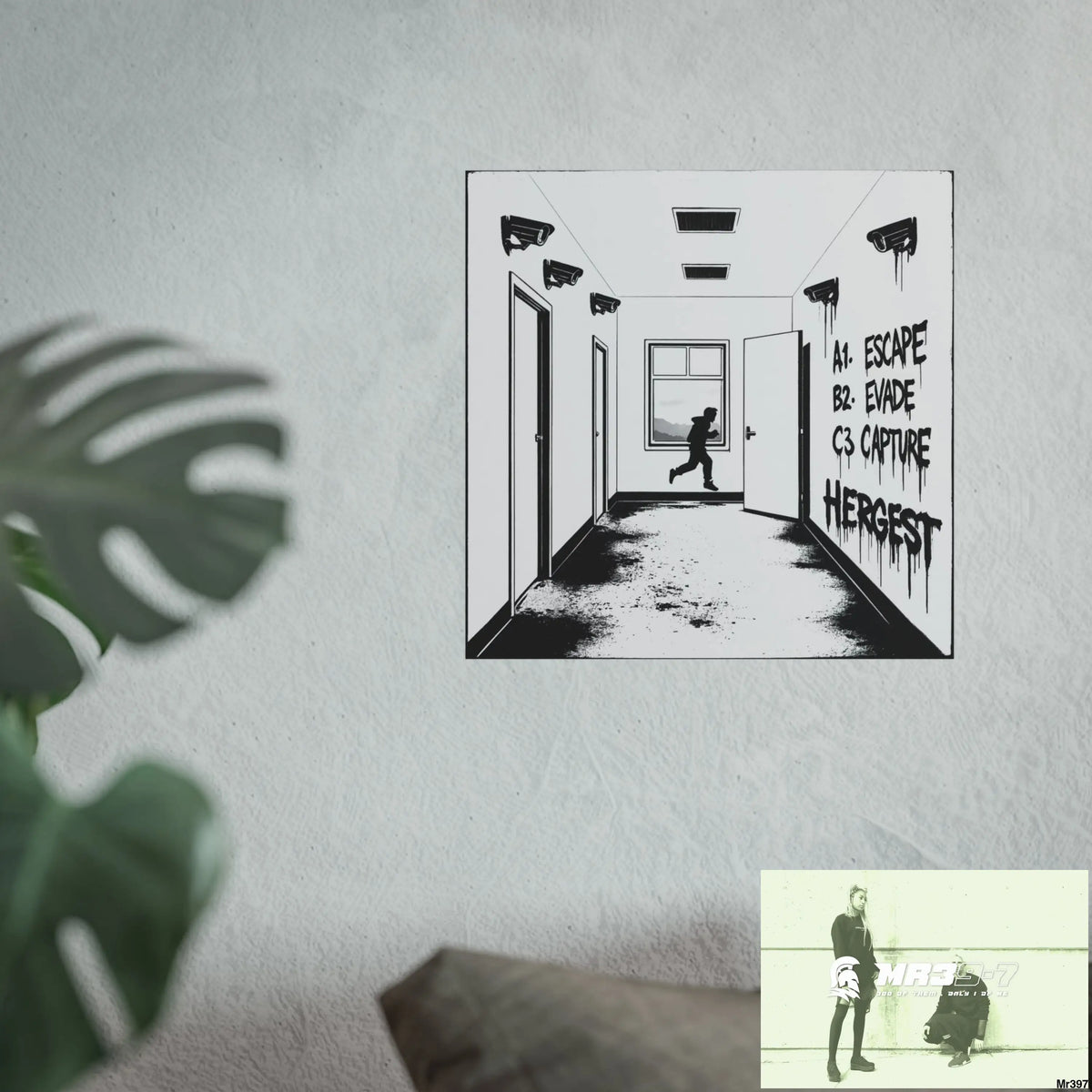 Banksy Style Escape from Hergest Assassination fail Nov -Dec 2013 no 8 Fine Art Posters Poster