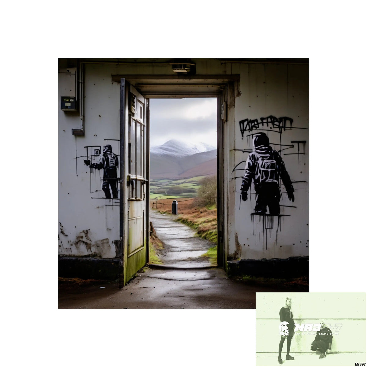 Banksy Style Escape from Hergest Assassination fail Nov -Dec 2013 no 9 Fine Art Posters 30″ x 30″ / Matte Poster