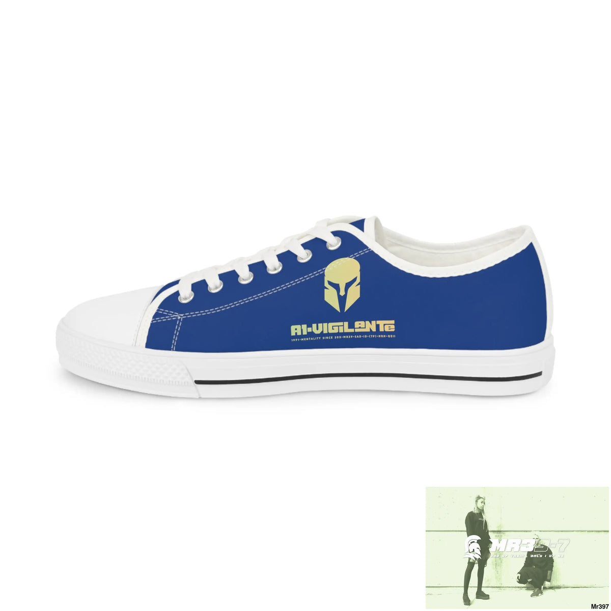 Blue A1-Vigilante Men’s Low Top Sneakers Shoes