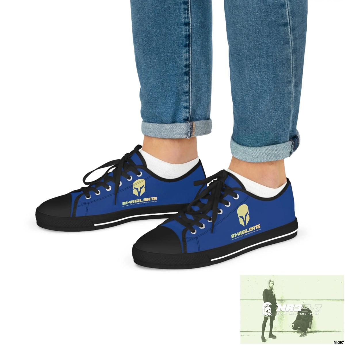 Blue A1-Vigilante Men’s Low Top Sneakers Shoes