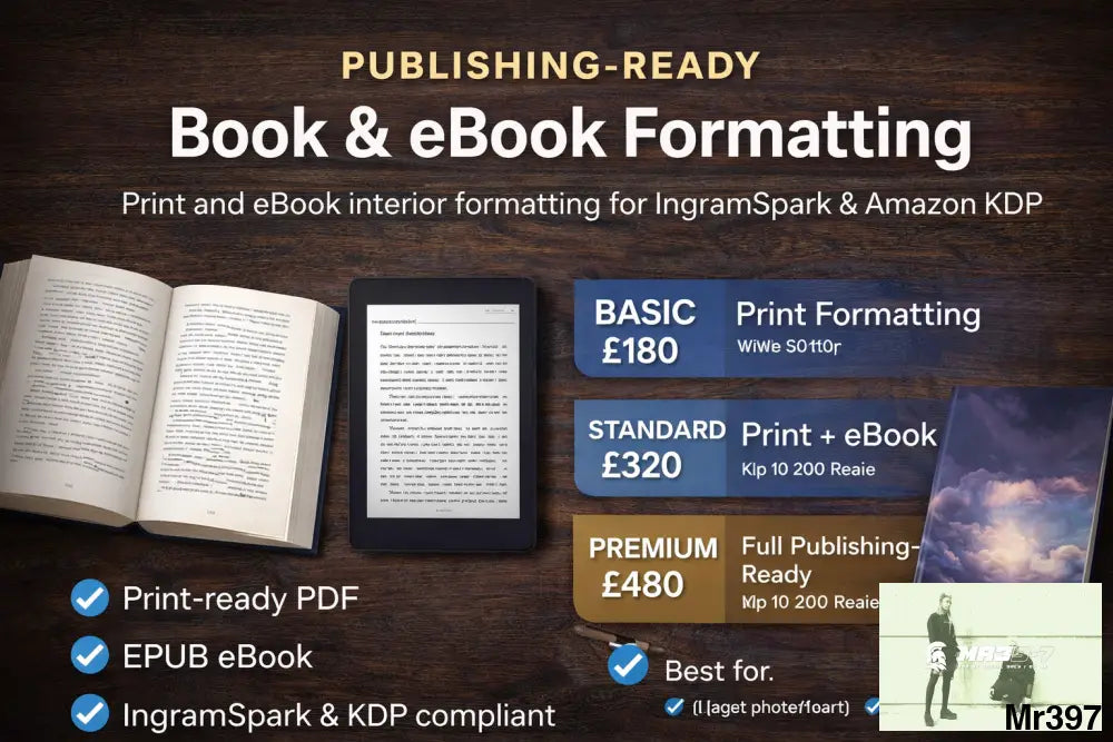 Book & eBook Formatting (Publishing-Ready) Book & eBook Formatting (Publishing-Ready)