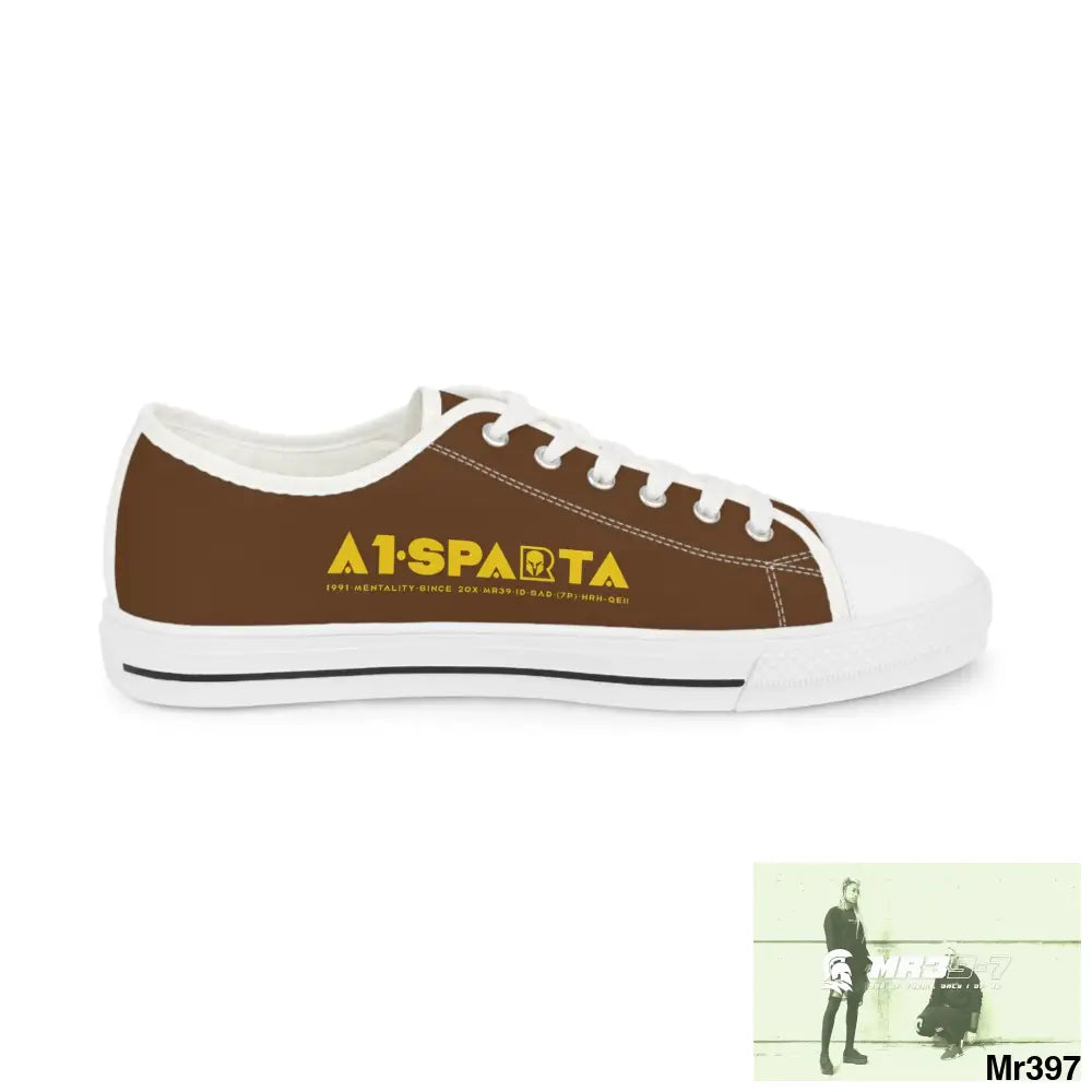 Brown A1-Sparta Men’s Low Top Sneakers Shoes
