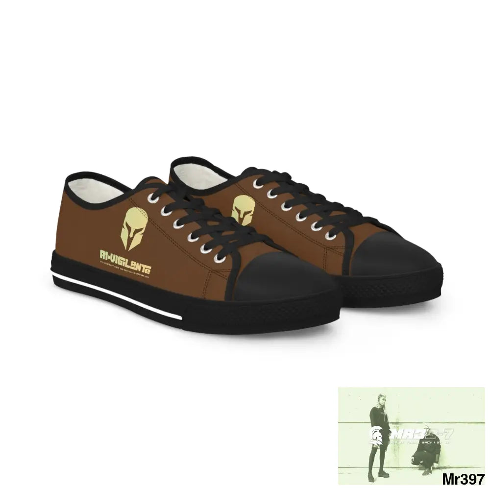 Brown A1-Vigilante Men’s Low Top Sneakers Shoes