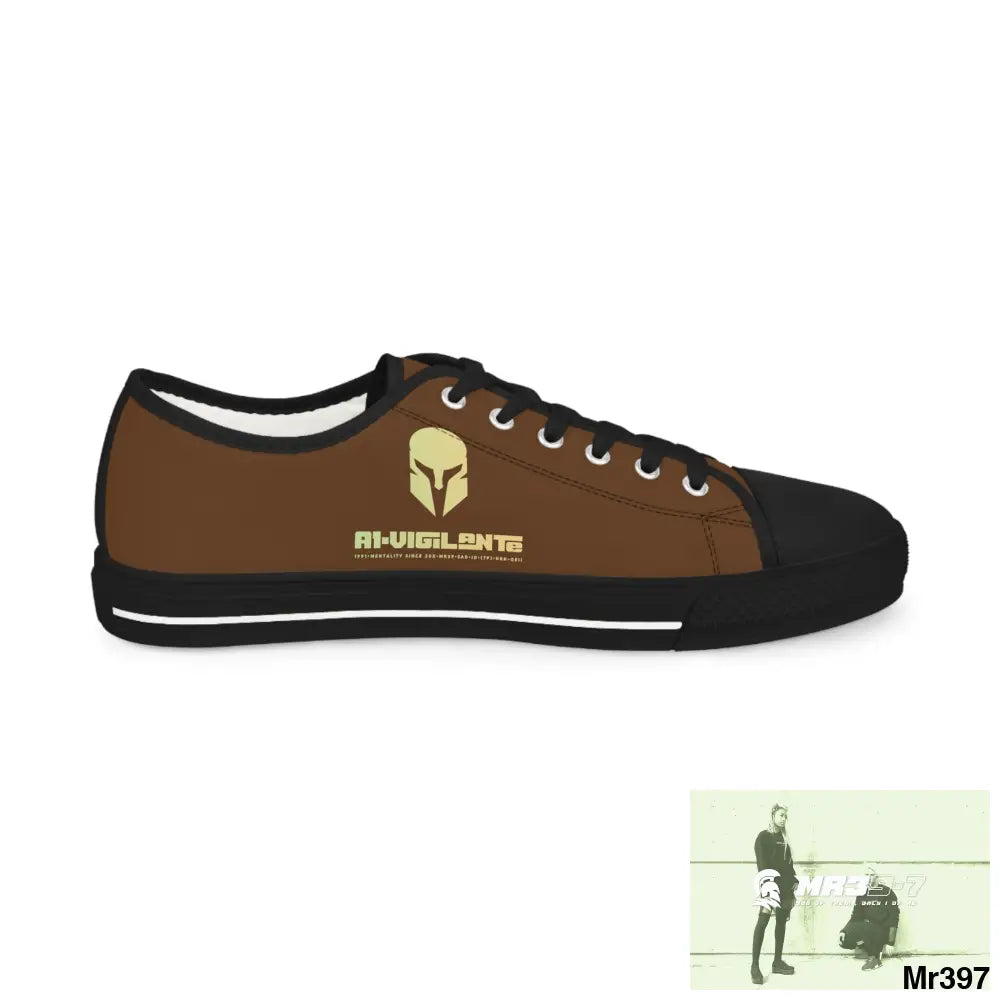 Brown A1-Vigilante Men’s Low Top Sneakers Shoes